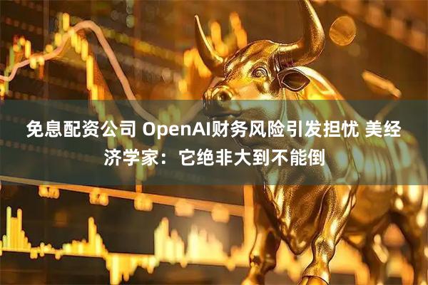 免息配资公司 OpenAI财务风险引发担忧 美经济学家：它绝非大到不能倒